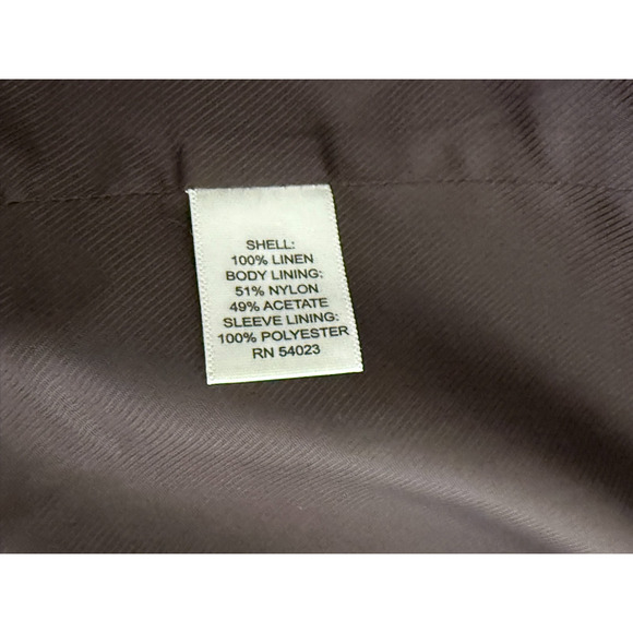 Banana Republic Linen Blazer Mens 44R Jacket Modern Fit Brown Stripe Wedding - Picture 7 of 10